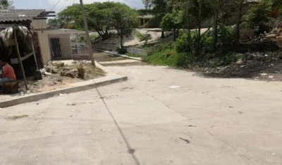 Lugar donde fue baleado Pablo Miguel Perea Padilla.