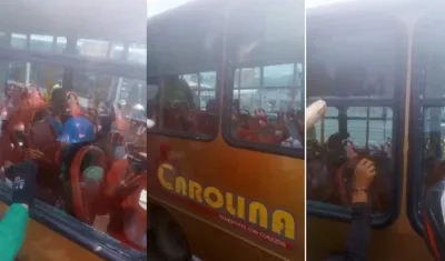 Los presuntos atracadores casi son linchados por la comunidad. 