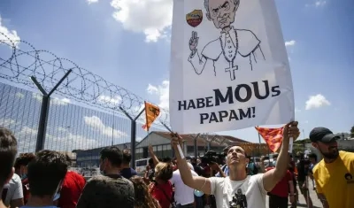 Así recibieron los hinchas a José Mourinho, nuevo técnico de la Roma. 