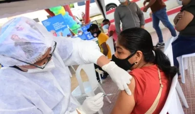 La vacunación en Piojó.