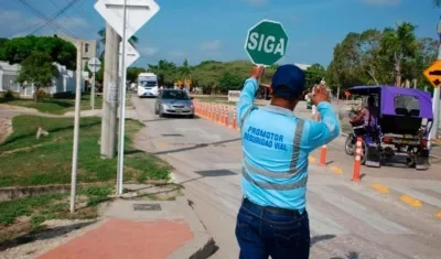 Tránsito del Atlántico en operativo vial.