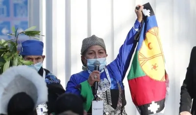 Elisa Loncon, presidente de la constituyente. 