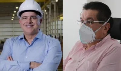 Christian Daes, empresario; y el ministro de Salud, Fernando Ruiz.