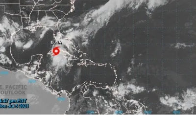 Tormente tropical 'Elsa' en la isla de Cuba. 
