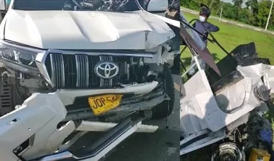 Así quedaron los vehículos tras el accidente