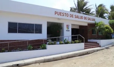 Puesto de salud de Salgar, a donde fue llevado el joven. 