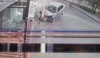 Momento exacto del accidente. 