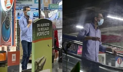 Leonardo Acuña, expolicía que creó pánico en el almacén de cadena. 