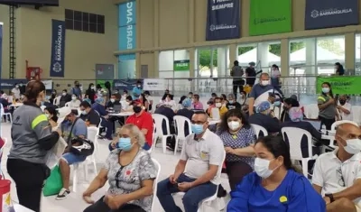 Unos de los puestos masivos de vacunación contra el Covid-19 en Barranquilla.