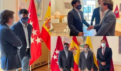 El alcalde de Madrid, José Martínez Almeida, recibió al alcalde de Barranquilla, Jaime Pumarejo.