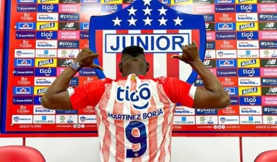 Cristian Martínez Borja, el '9' de Junior. 