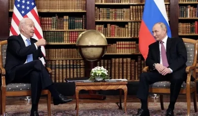 Joe Biden y Vladímir Putin.