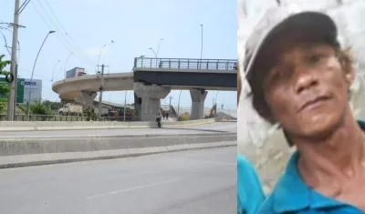 John Guerra fue arrollado por el vehículo en esta vía que conduce al Puente Pumarejo. 