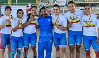 Selección Atlántico de ciclismo de pista, con dos oros. 