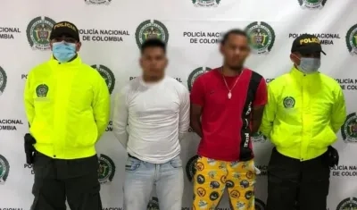 Los dos capturados quedaron a disposición de la Fiscalía General de la Nación. 