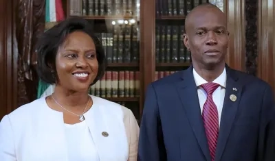 Martine y Jovenel Moise.