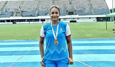 Valentina Barrios, atleta del Atlántico. 