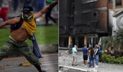 Imágenes del paro nacional en Cali.