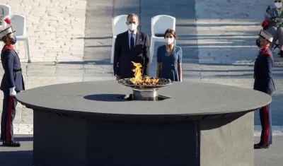 El rey Felipe VI y la reina Letizia asisten al acto de homenaje de estado a las víctimas de la pandemia de Covid-19 
