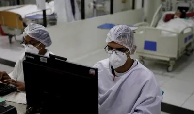 Una UCI de Covid-19 de un hospital colombiano.