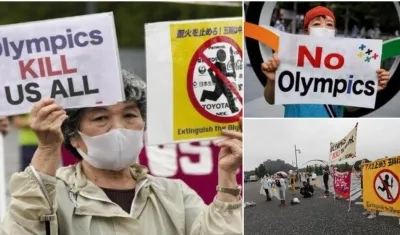 Ciudadanos de Tokio durante las protestas. 