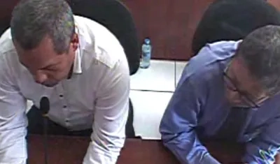 El exjuez Francisco de Paula Molinares Coronell (izquierda).