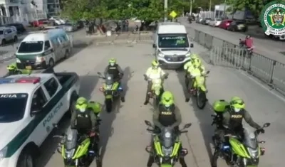 Operativo de la Policía. 