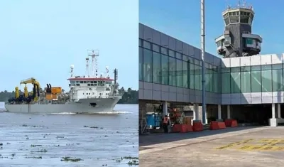 Draga en el puerto y el aeropuerto, dos verdaderas fachadas.