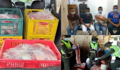 Los capturados y la carne en mal estado.