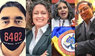 Gustavo Bolívar, Angélica Lozano, María José Pizarro y Gustavo Petro.