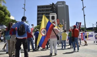 Concentración en el Paseo Bolívar. 