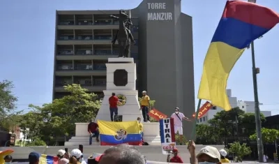 Concentración en el Paseo Bolívar. 