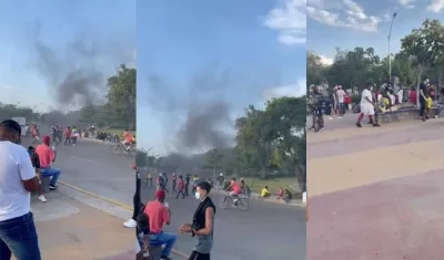 La marcha culminó en la Rotonda de la calle 17. 