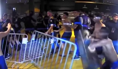 Momentos de la pelea. 