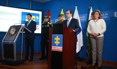 Rueda de prensa de las autoridades.
