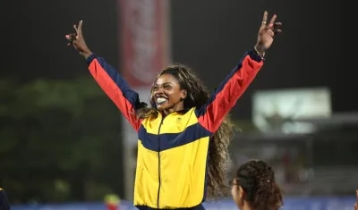 Caterine Ibargüen, atleta colombiana. 