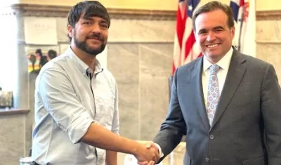 Los Alcaldes de Barranquilla, Jaime Pumarejo, y de Cincinnati, John Cranley.