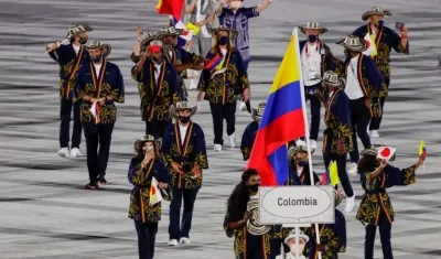 Caterine Ibargüen y Yuberjen Martínez fueron los abanderados. 