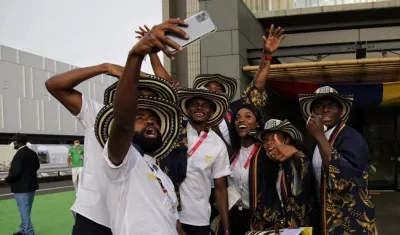 Deportistas colombianos en Tokio.
