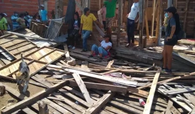 Así quedó una de las viviendas.