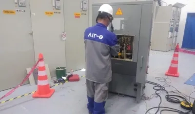 Trabajos en la subestación El Silencio.