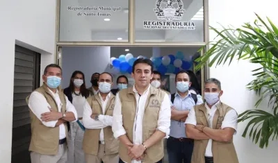 Inauguración de sede de la Registraduría en Santo Tomás.
