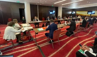 El ministro de Ambiente, Carlos Eduardo Correa, en Londres, en la Reunión Ministerial previa a la COP26.