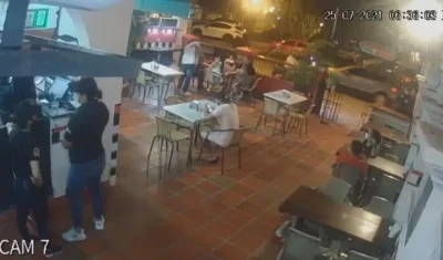 Momento en que ocurrió el atraco. 