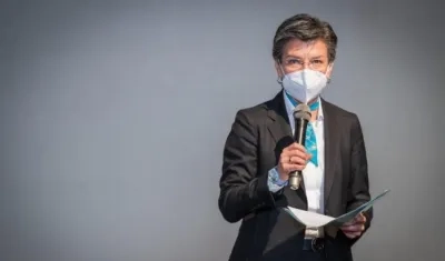 La Alcaldesa de Bogotá, Claudia López.