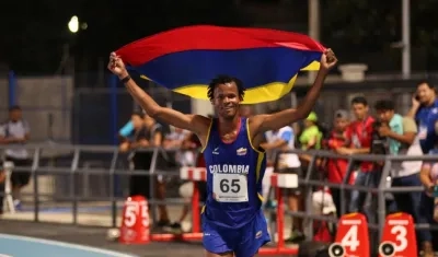 Carlos Sanmartín, atleta colombiano. 