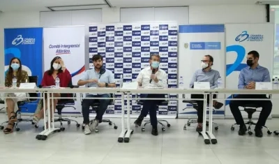 Ministro de Trabajo Ángel Custodio Cabrera lideró rueda de prensa.