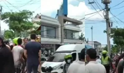 La Policía llegó al lugar de los hechos. 