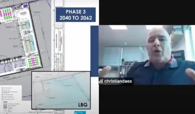 El empresario Cristian Daes durante su intervención.