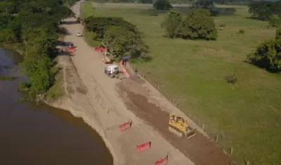 Lugar de la emergencia en el río Magdalena. 